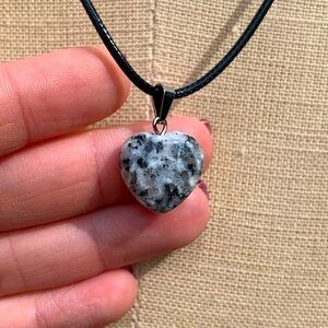 Handmade Genuine Stone Heart Amulet Necklace
